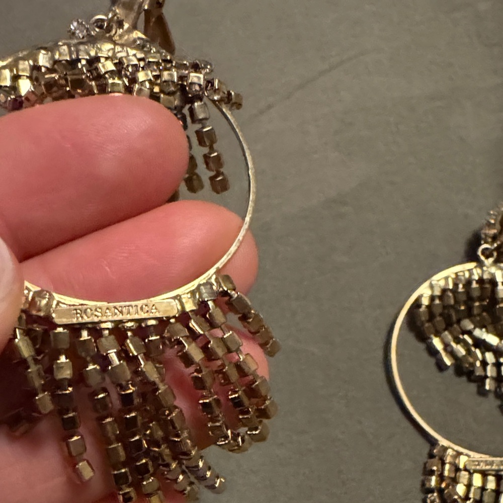 Glamorous Silver Crystal Drop Earrings - Picture 3 of 4